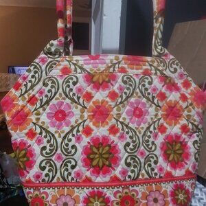 Vera Bradley Spring Summer Fall Shoulder Bag Floral Multi-color 15"x11"